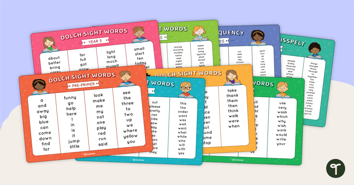 Dolch Sight Words List – Complete Set teaching resource