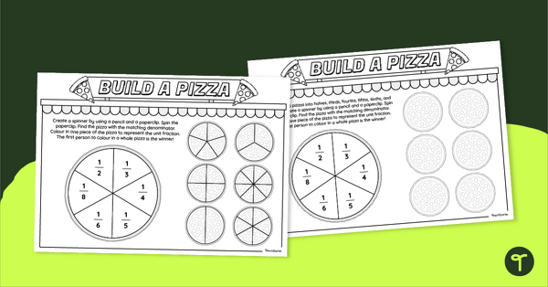 Go to Build a Pizza! Unit Fraction Game teaching resource