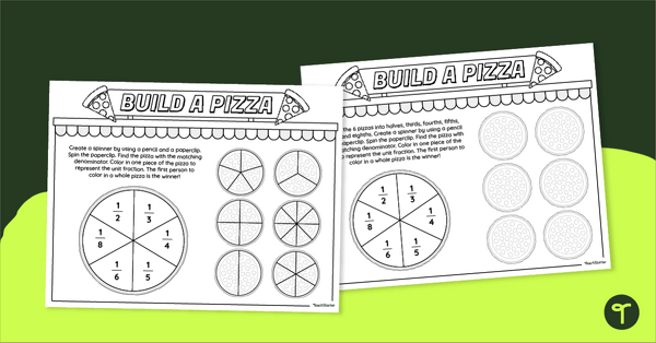 Go to Build a Pizza! Unit Fraction Game teaching resource