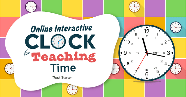 Image of Interactive Clock for Teaching Time (Analogue and Digital)