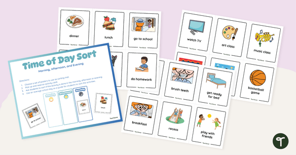 Go to Time Sort - Morning, Afternoon & Evening Activity teaching resource