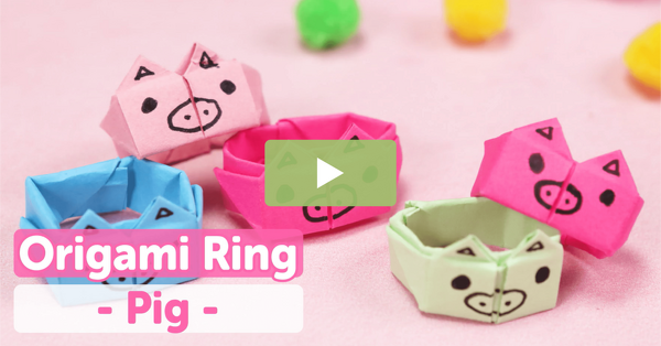 Image of How to Make an Origami Pig Ring Video