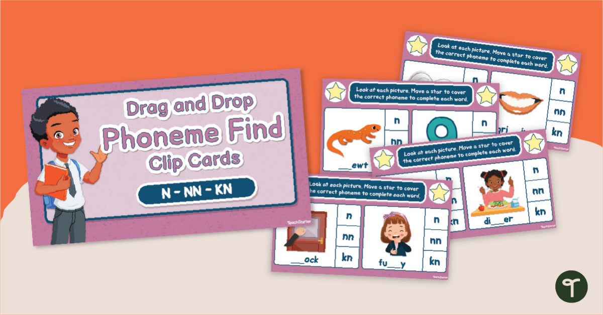 Phoneme Find - N, NN & KN - Spelling Game teaching resource