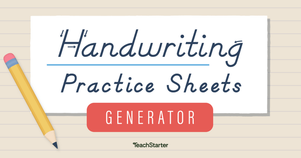 Go to Handwriting Practice Sheets Generator widget