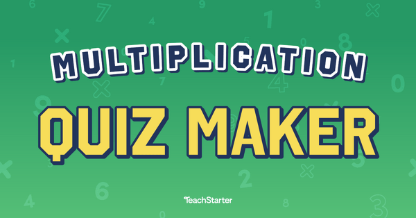 Go to Multiplication Quiz Maker widget