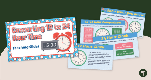 Go to Converting 12 to 24 Hour Time Teaching Slides teaching resource