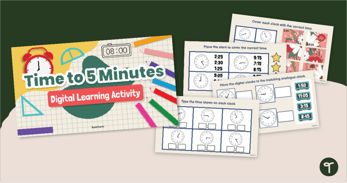 Time to 5 Minutes - Digital Learning Activity teaching resource