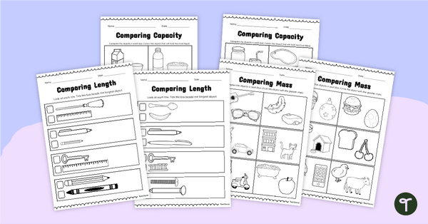 Go to Measurement Worksheets for Foundation - Mass, Length, Capacity teaching resource