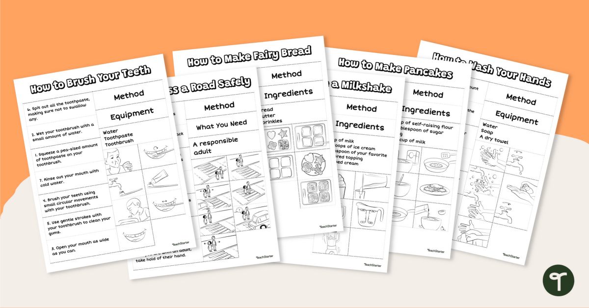 Build a Procedure Text – Cut and Paste Worksheets teaching resource