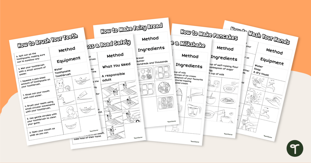 Build a Procedure Text – Cut and Paste Worksheets teaching resource
