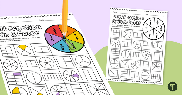 Go to Unit Fraction Spin and Color Activity teaching resource