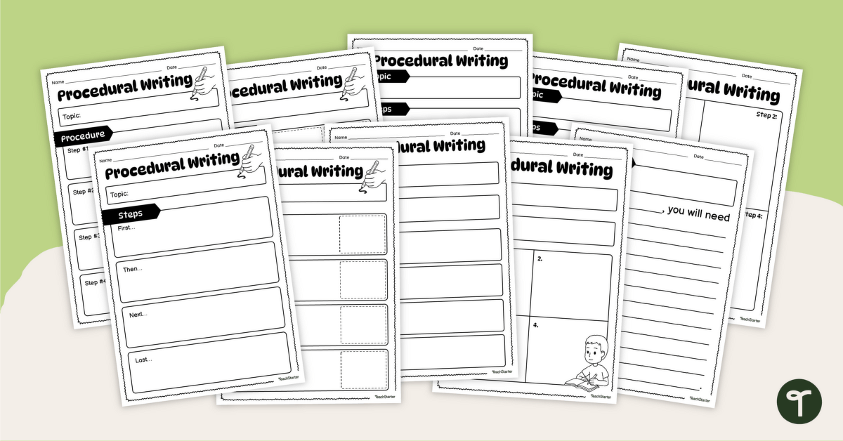 Procedural Writing Graphic Organisers teaching resource