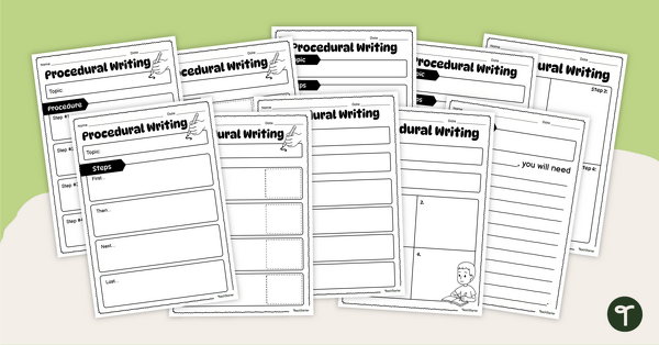 Image of Procedural Writing Graphic Organisers