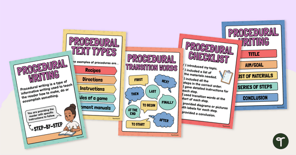 Go to Procedural Writing Posters teaching resource