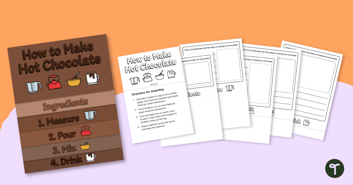 How to Make Hot Chocolate Flipbook teaching resource