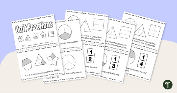 Go to Unit Fraction Mini Book teaching resource