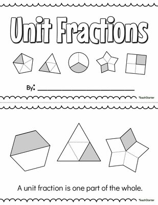 Unit Fraction Mini Book teaching resource