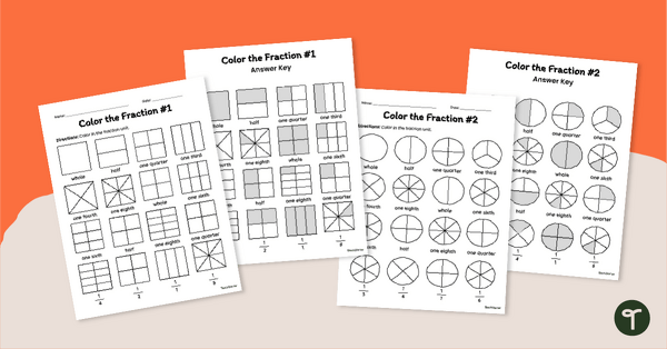 Go to Identify Unit Fractions Worksheets teaching resource