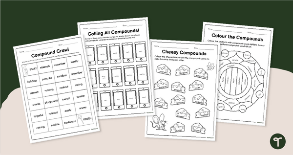 Go to Compound Word Colouring Worksheets teaching resource