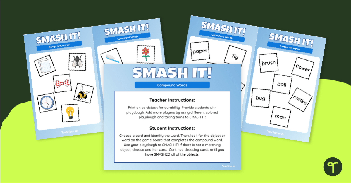 Smash It! Compound Word Game teaching resource