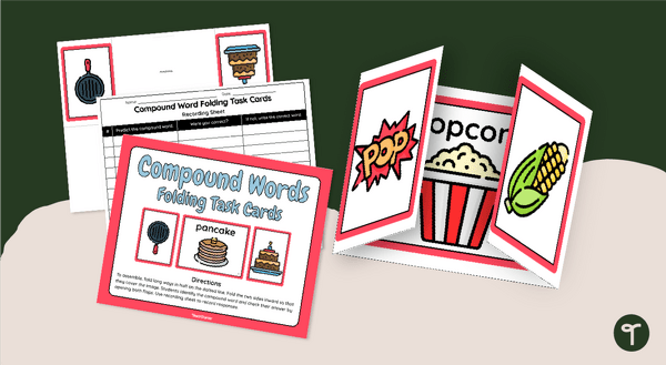 Go to Compound Words Folding Task Cards teaching resource