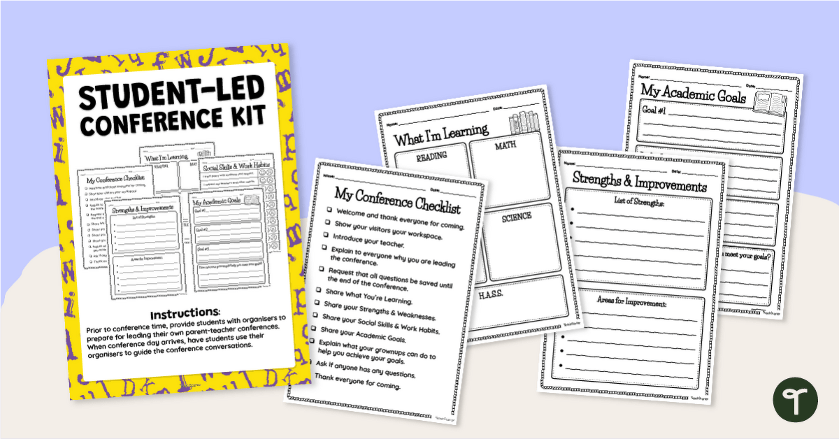 Student-Led Conference Templates teaching resource