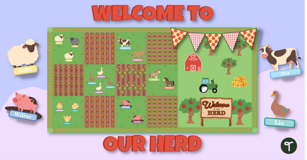 Go to Welcome to Our Herd! Back to School Bulletin Board teaching resource