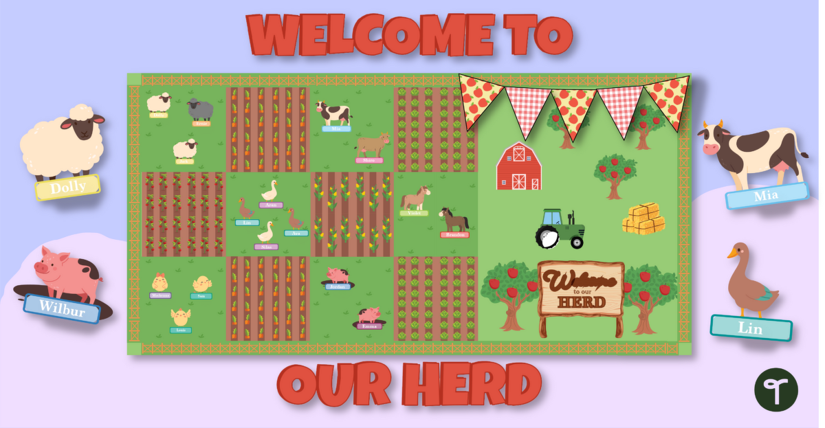 Welcome to Our Herd! Back to School Classroom Display teaching resource