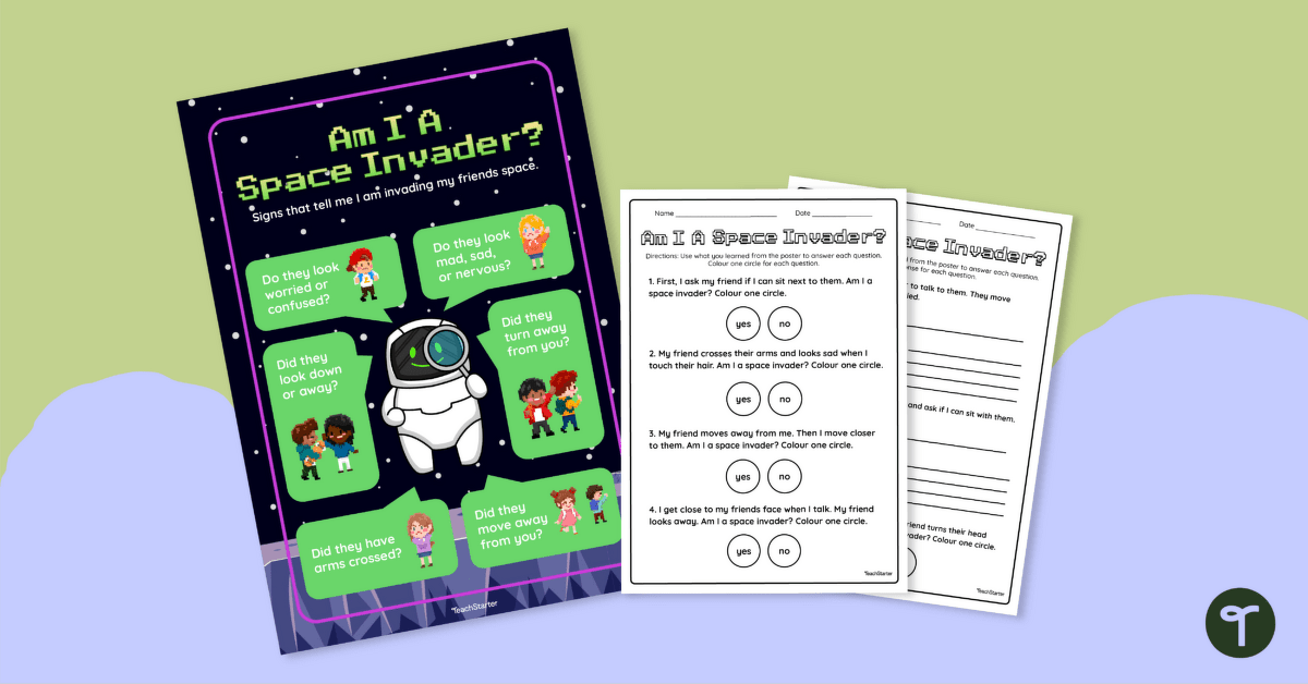 Am I A Space Invader? Poster and Worksheets teaching resource