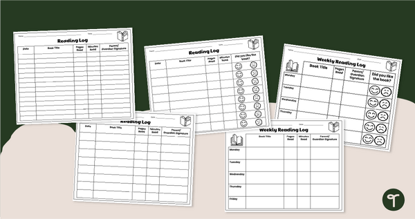Go to Student Reading Log Printables teaching resource