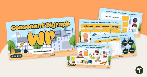 Go to Consonant Digraph WR Interactive teaching resource