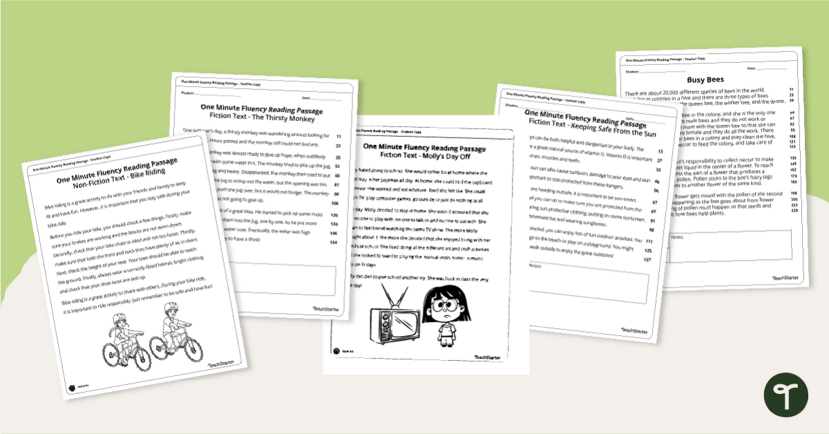 Fluency Reading Passages - Year 5 teaching resource