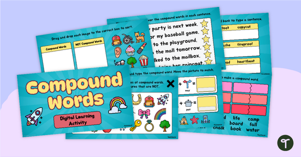 Go to Compound Words Digital Learning Activity teaching resource