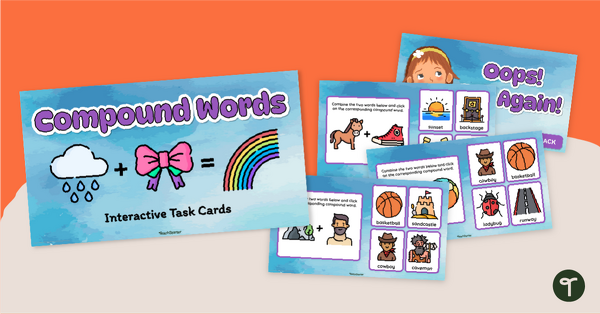 Go to Compound Words Self-Checking Digital Game teaching resource