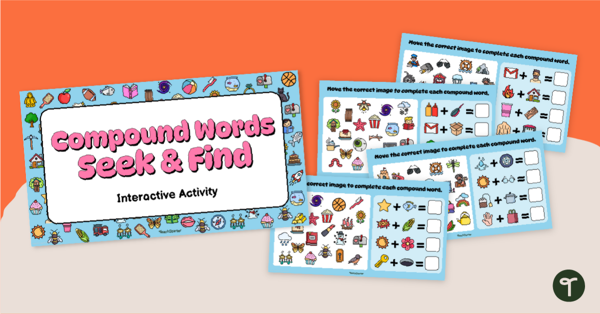 Compound Words Seek and Find Interactive teaching resource