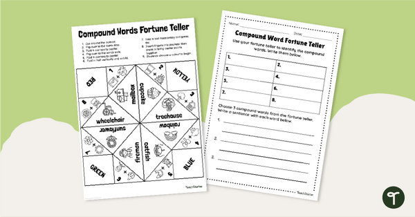 Go to Compound Words Chatterbox Template teaching resource