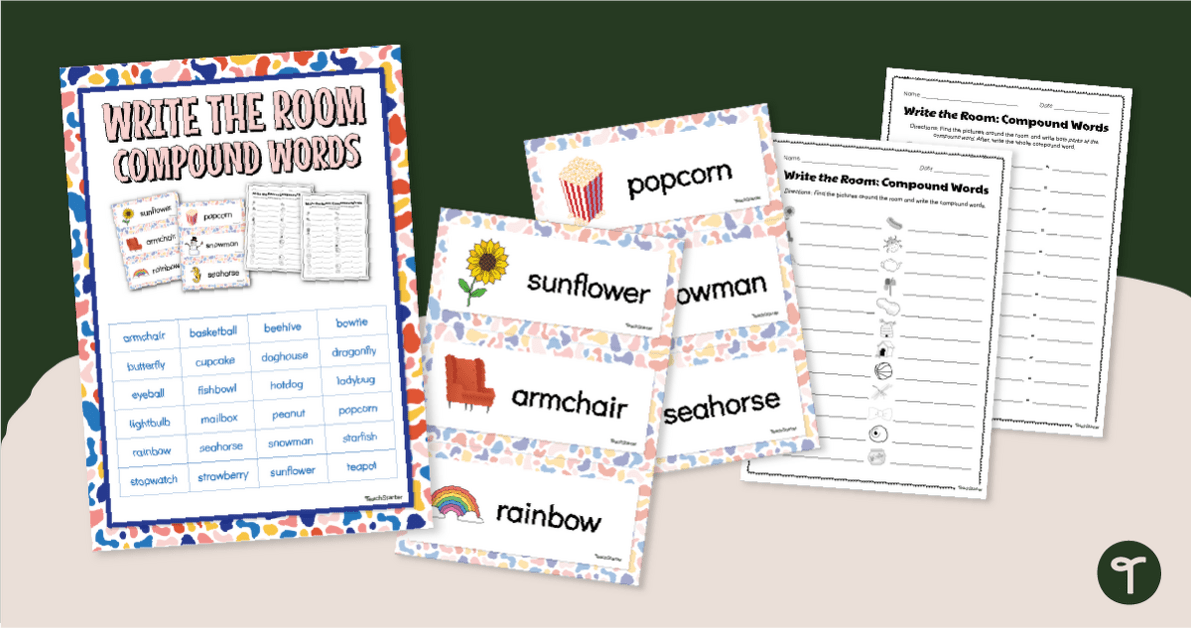 Write the Room - Compound Word Literacy Centre teaching resource