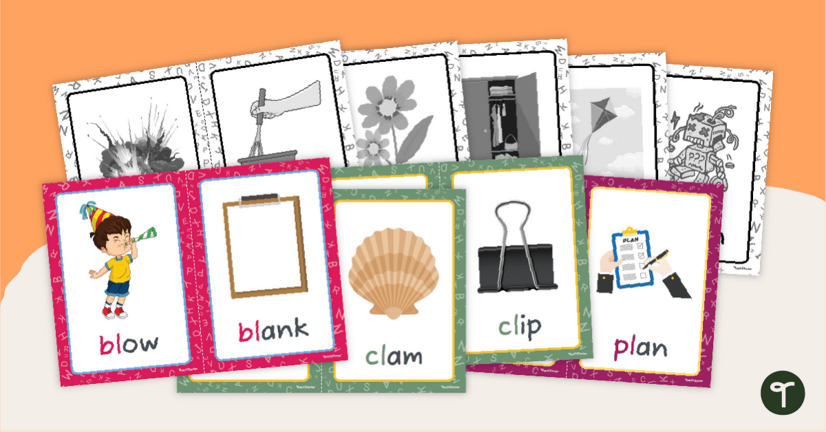 L-Blends Blending Flashcards teaching resource
