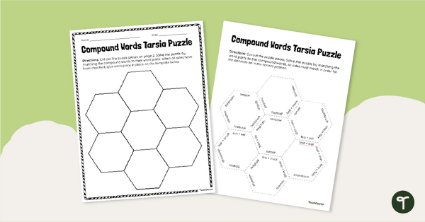 Image of Compound Words Tarsia Puzzle