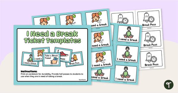 Go to I Need a Break! Card Templates teaching resource