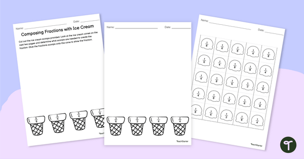 Go to Building Fractions – Cut and Paste Worksheet teaching resource