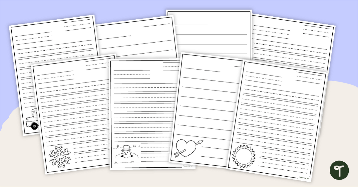 Themed Letter Writing Template Pack teaching resource