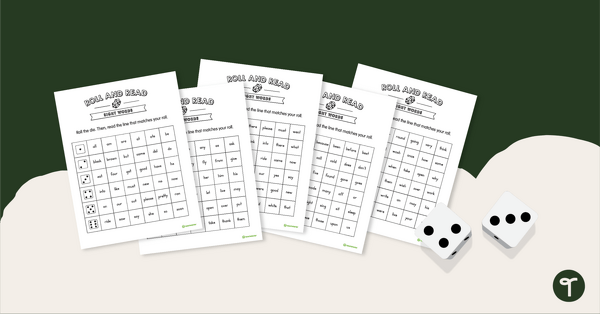 Go to Roll and Read – Sight Word Game Pack teaching resource