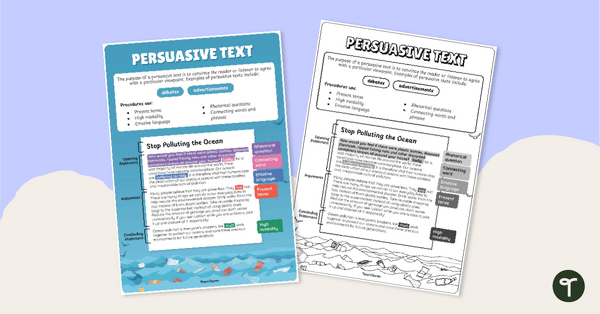 Go to Persuasive Text Type Poster With Annotations teaching resource