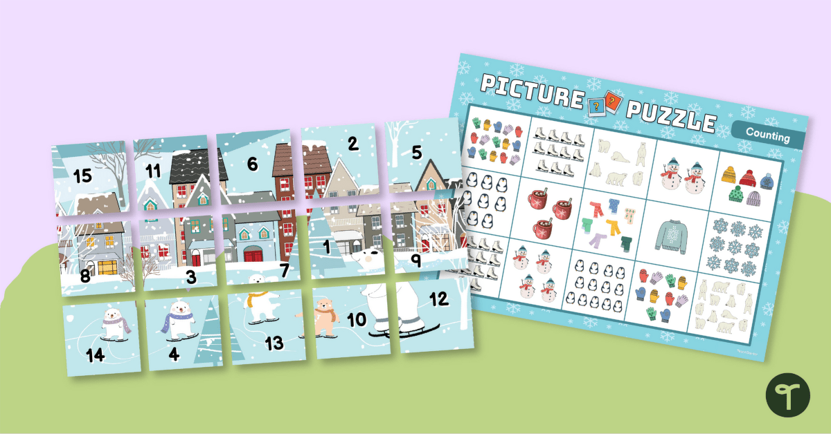 Counting Within 20 Picture Puzzle teaching resource