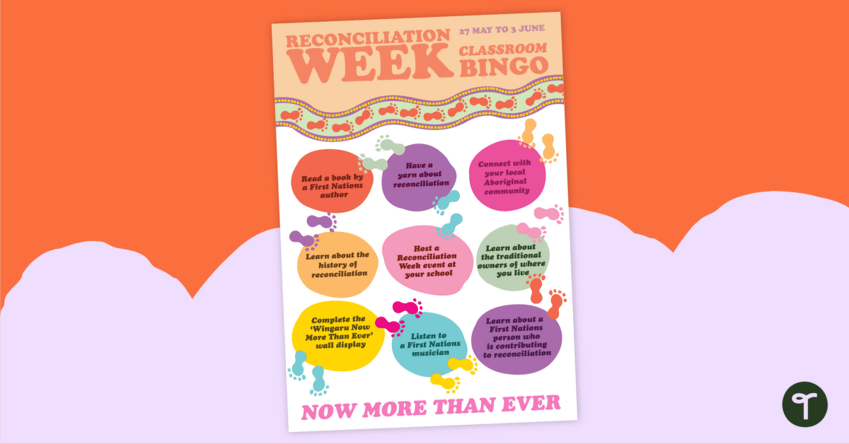 Wingaru Kids - Reconciliation Week Classroom Bingo teaching resource