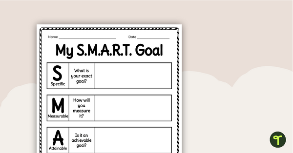 Go to Printable SMART Goals Template teaching resource