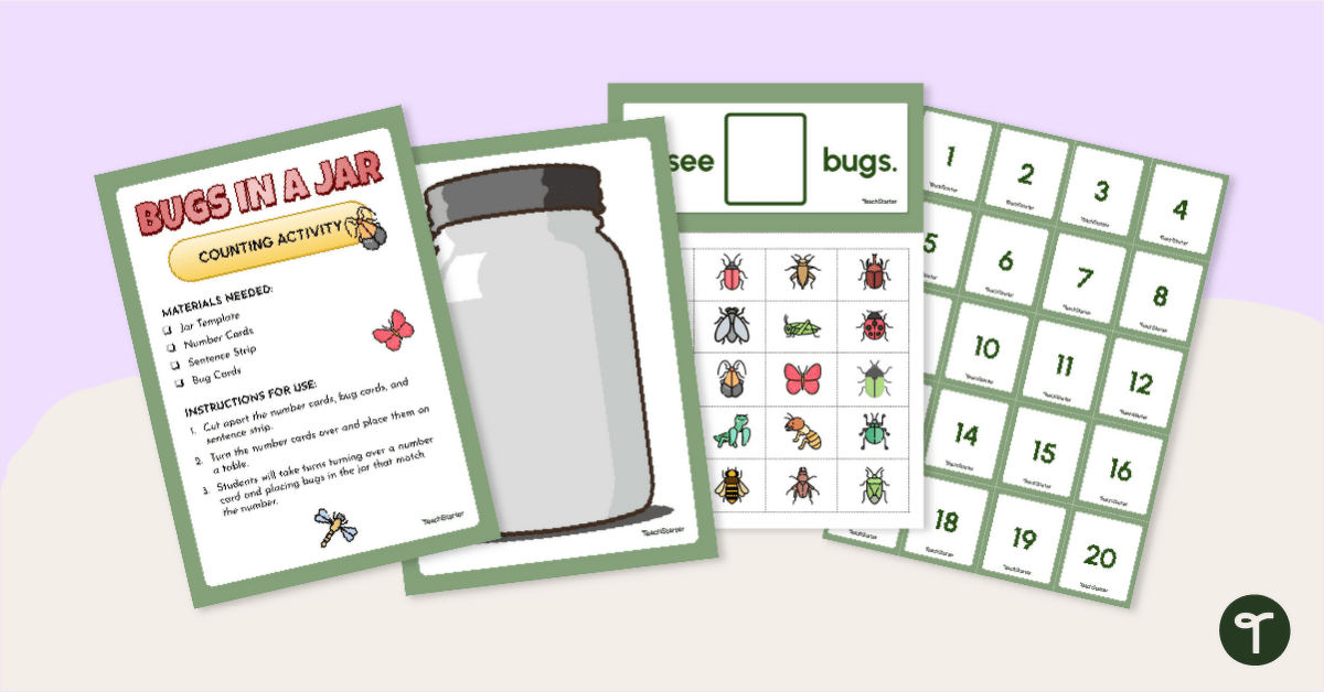 Bugs in a Jar Counting Activity teaching resource