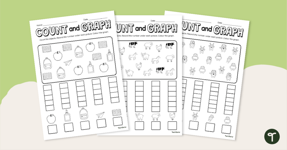 Count and Graph Worksheet Pack teaching resource