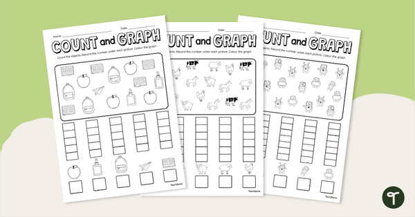 Image of Count and Graph Worksheet Pack